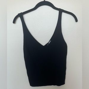 H&M Black Cropped Tank Size Medium